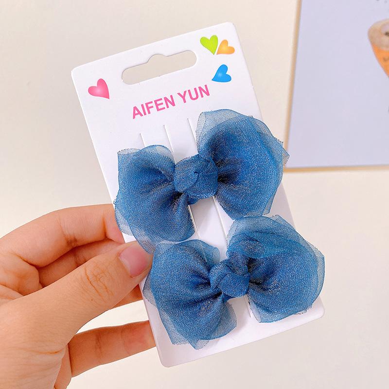 YANRONG Solid Color Bow Hair Clips For Gilrs Cute Sweet Hairpins Fashion Headbands Hair Accessories Barrettes For Kid Headdress