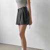 New Arrivals Open Run Women Gray 2 Tuck Wide Shorts