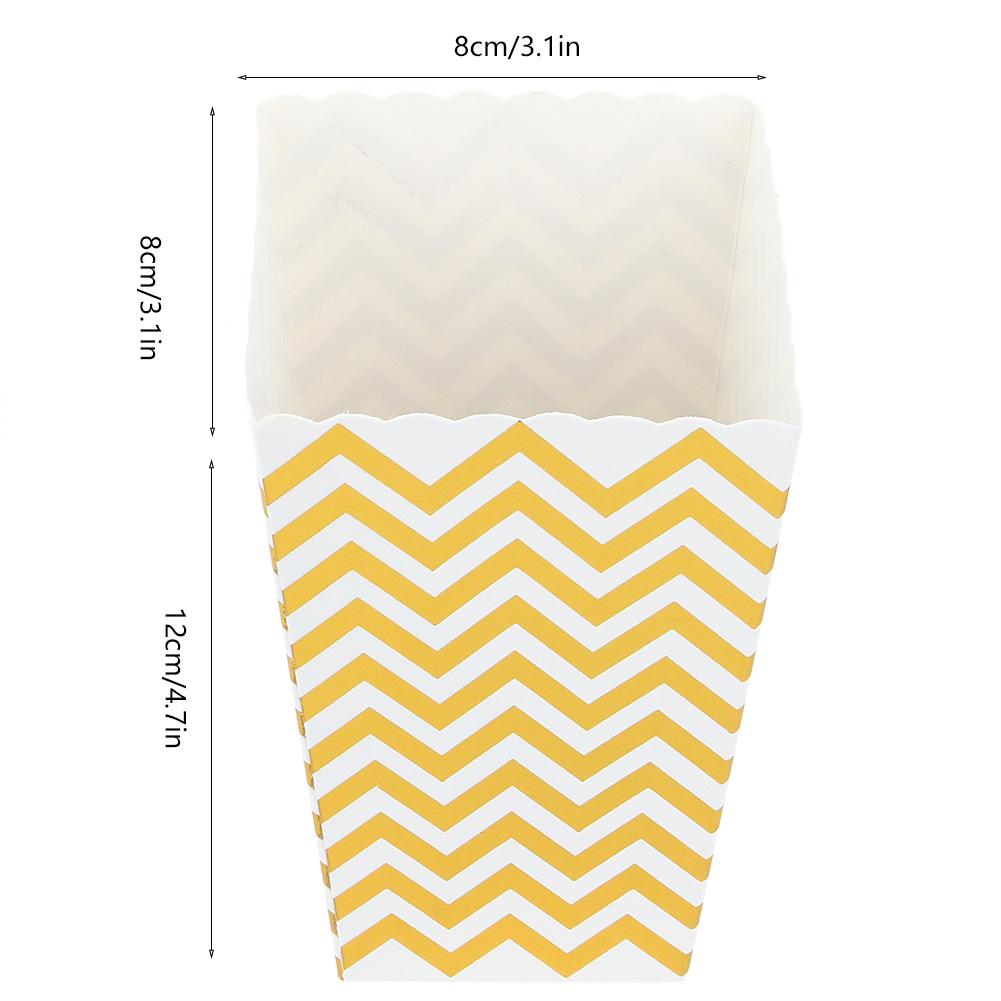 60 шт полосатые пакеты для попкорна коробки для угощений на день рождения детей киновечеринка горячие