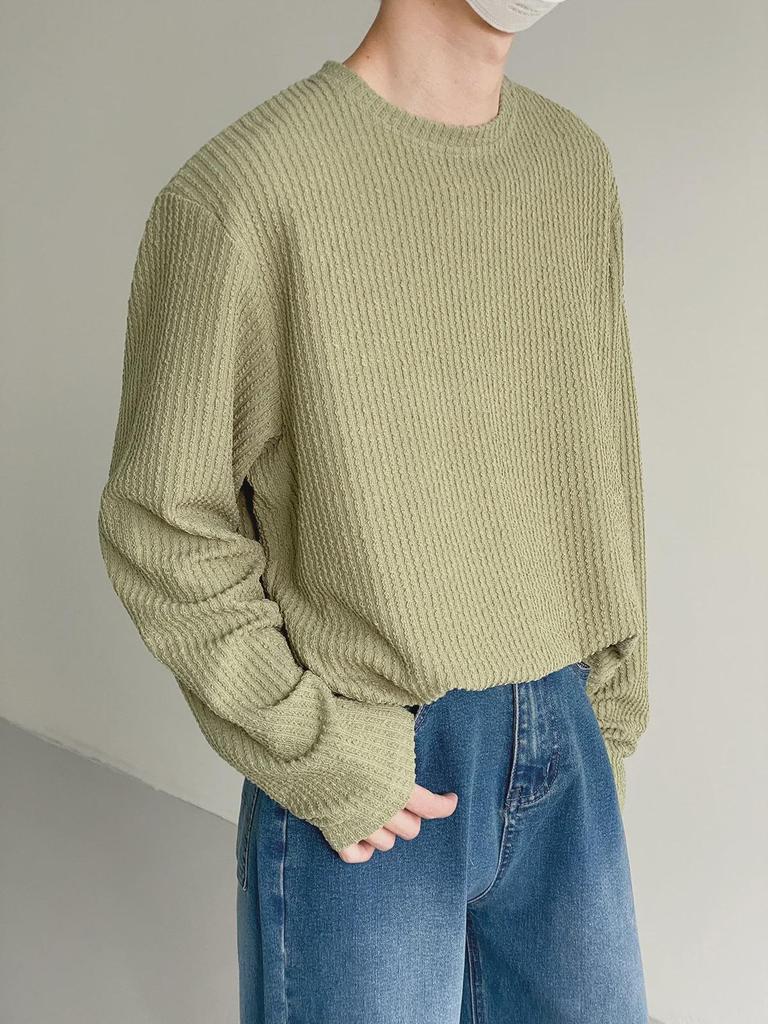 Мужская модная японская полосатая футболка свободного кроя с длинными рукавами