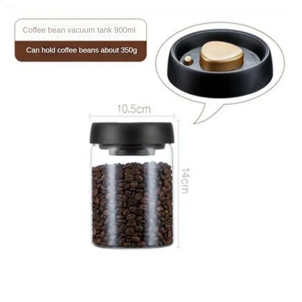 Vacuum Sealed Glass Mason Jars with Lid Coffee Bean Tank Household Food Storage Moisture-proof Air Extraction Airtight Container