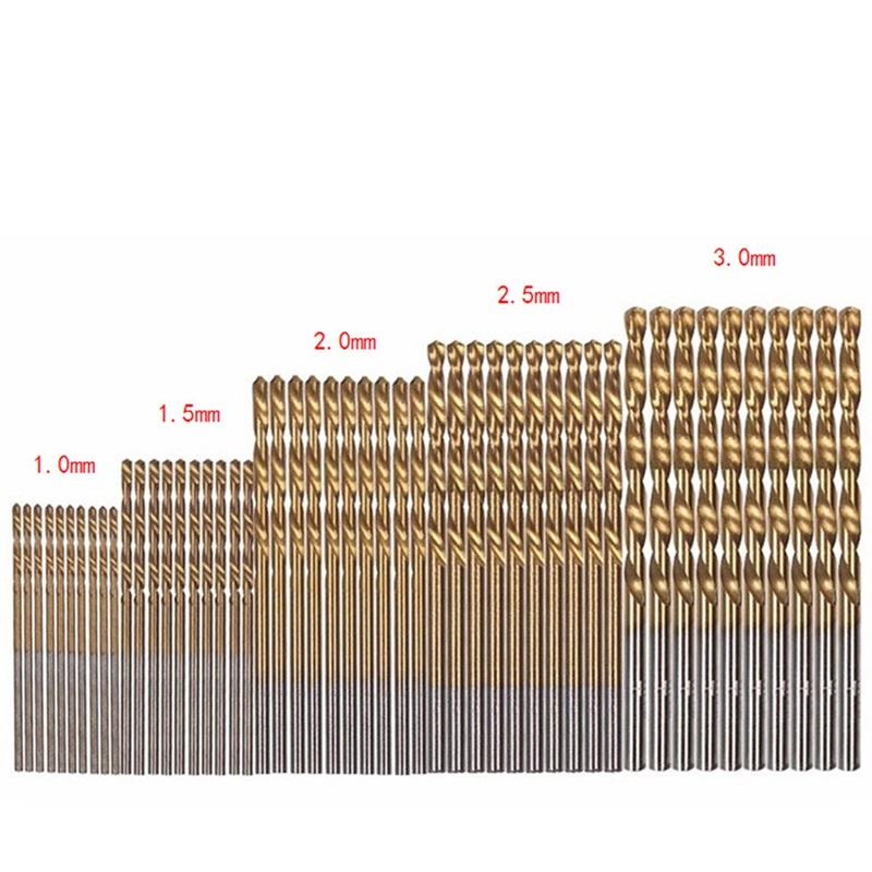 STONEGO 10/25/50Pcs HSS Steel Cobalt Mini Twist Drill Bit Set Straight Shank Hole Opener Power Drilling Punching Tools
