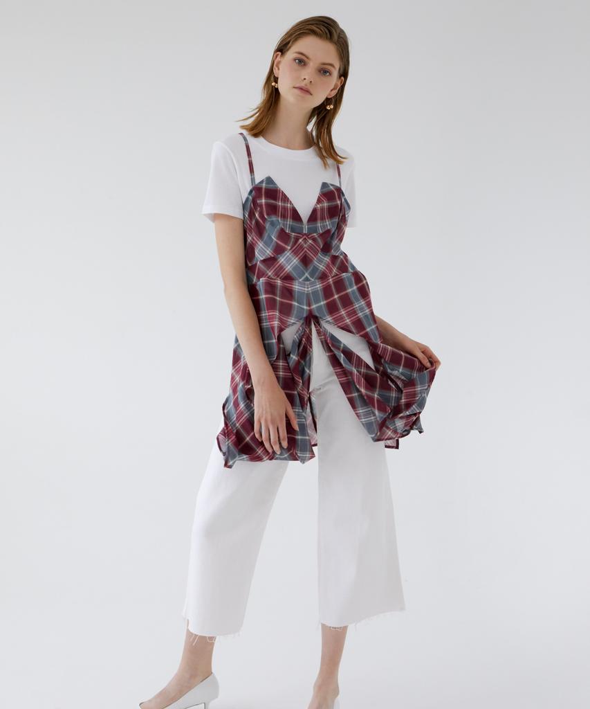 Asente Check Slip Dress