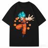 Футболка Dragon Ball Super Сон Гоку Супер Сайян Синий Аниме Графический Принт Круглый Вырез Чистый Хлопок Хай-стрит Топы Для Мужчин Женщин