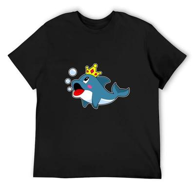 Футболка Dolphin King Crown Смешные футболки футболки оверсайз мужская футболка аниме мужские футболки с графикой смешные