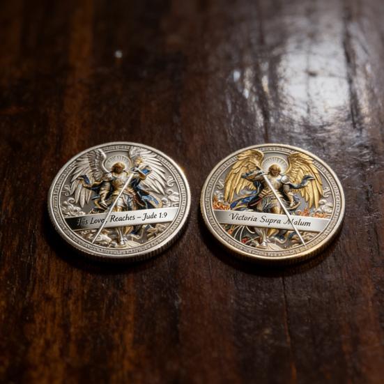 1/2/3 шт. Двусторонняя коллекционная монета Архангела Металлическая резьба St. Сувенирная монета Святого Михаила Жетоны испытаний христианской веры Декорация Религиозный подарок