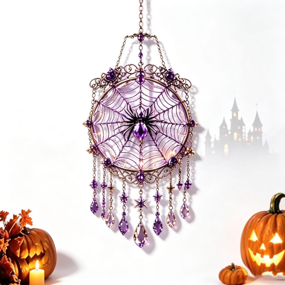 Hanging Wind Chime Acrylic Window Hanging Decor Bat Suncatcher Halloween