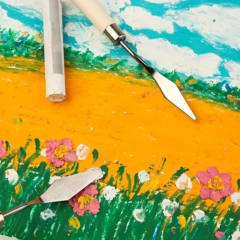 7 шт. Палитра для смешивания цветов Инструменты для рисования Деревянный набор мастихинов из красного дерева для гуаши, акварели и масляной живописи