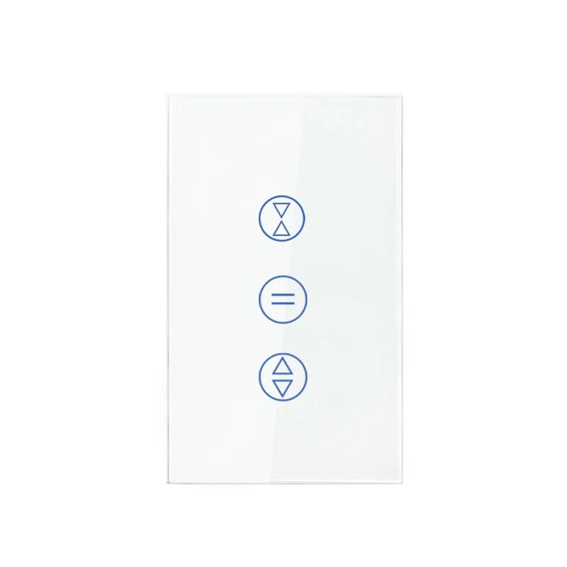 Умный WiFi выключатель для штор Tuya, сенсорный настенный выключатель для роллет, электропривод для окна, голосовое управление Alexa, Google Home, Alice