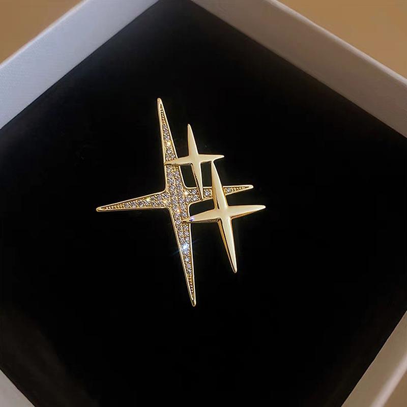 Простая Личность Звезда Высококлассный Чувство Брошь Милый Модный Дизайн Корсаж Модная Булавка Для Вечернего Банкета Костюм Эмблема Ювелирное Изделие