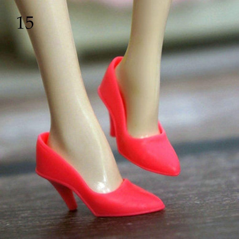 21 Styles Foot Length 2.2cm Fashion High Heels Shoes Accessories Doll Shoes 1/6 Dolls Boot