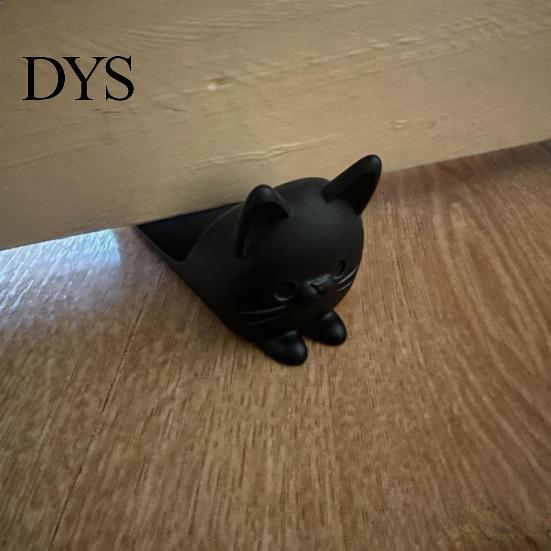 Портативный дверной стопор-клин, 3D-печать, милый кот, нескользящий мультяшный держатель, Декоративный стопор для деревянных полов, Защита дома, Стопор без сверления