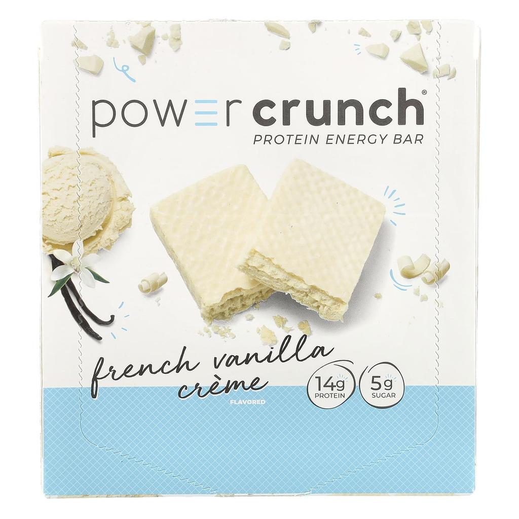 Power Crunch® Protein Energy Bar, French Vanilla Creme, 12 Bars, 40 G (1.4 Oz) Each
