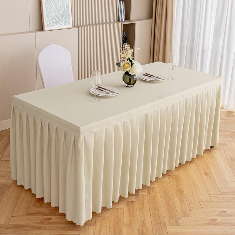 Modern Minimalist Table Skirt Hotel Conference Banquet Rectangular Dining Tables 120-240cm Length