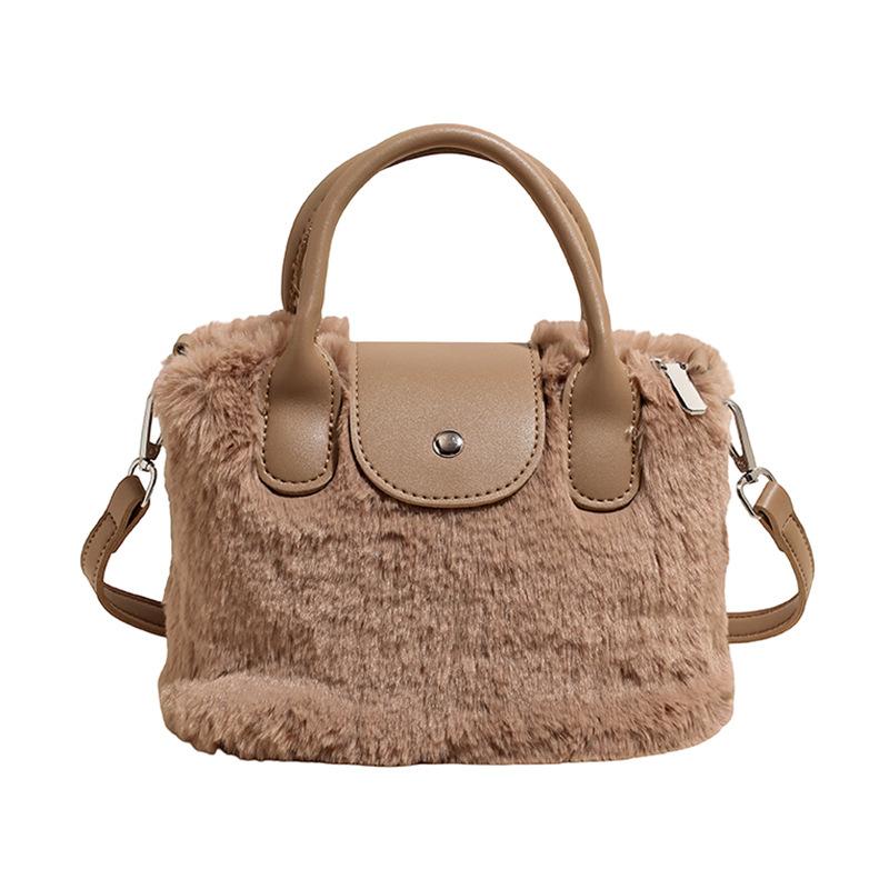 Маленькая сумочка, Пушистая сумочка, Милая и пушистая, Одноплечевая сумка-ведро кроссбоди