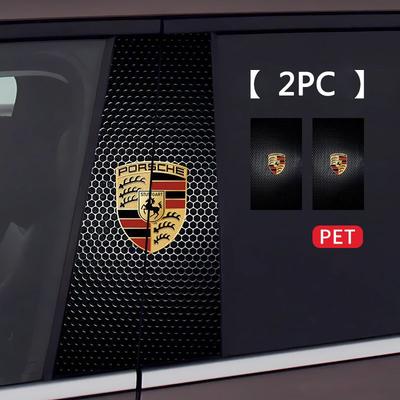 2 шт. Наклейки на центральную стойку автомобиля Наклейки на стойку B Для Porsche Boxster Cayman Cayenne 911 Macan Panamera Автомобильные аксессуары для экстерьера