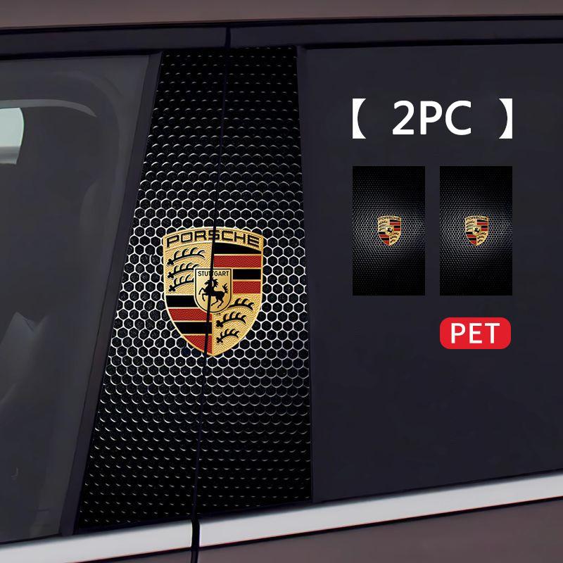 2 шт. Наклейки на центральную стойку автомобиля Наклейки на стойку B Для Porsche Boxster Cayman Cayenne 911 Macan Panamera Автомобильные аксессуары для экстерьера
