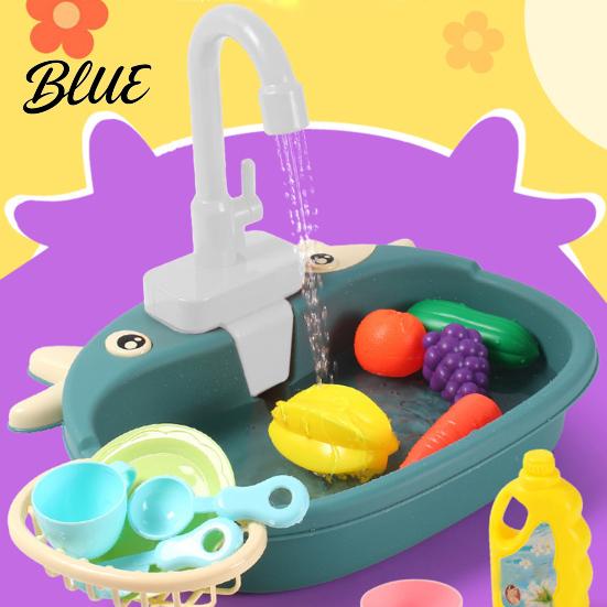 Детский кухонный кран игрушка для игры в кухню Запасная часть для раковины Электрический аксессуар с циркуляцией воды