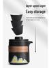 Portable Travel Tea Set: One Pot with Three Cups and Carry Bag for Camping & Solo Brewing