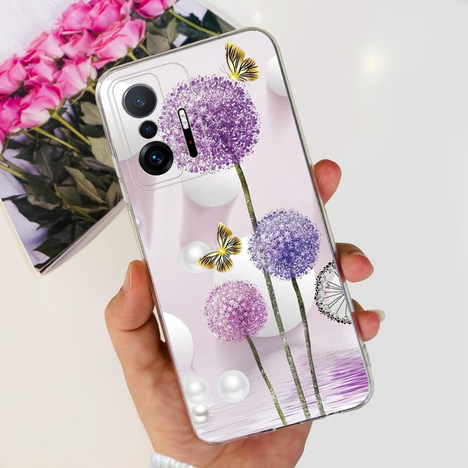 Чехол для Xiaomi 11T Pro Новый Модный Задняя Крышка Силиконовый Мягкий ТПУ Чехол для Телефона Для Xiaomi Mi 11T Pro 11TPro Mi11T Полный Чехол Бампер