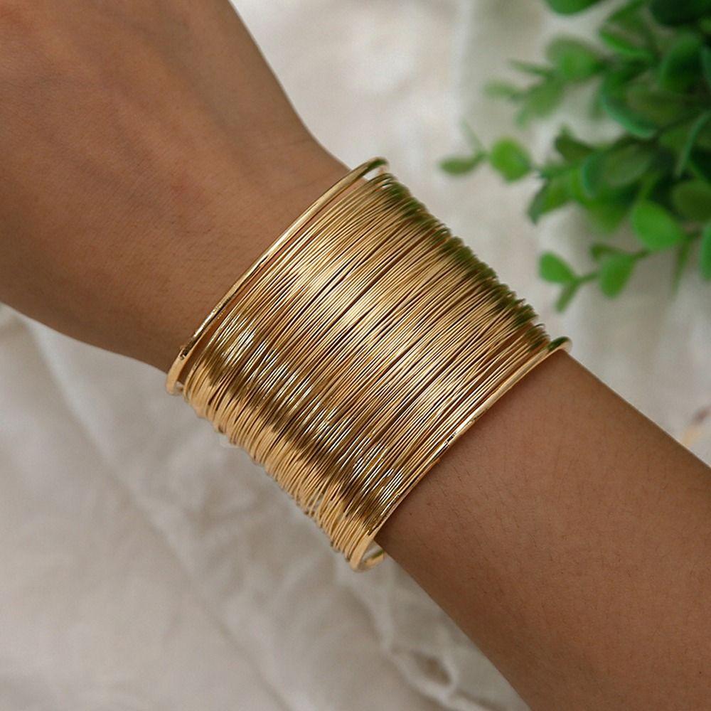Couple Hollow Niche Design Cuff Bangles Wide Open Bracelet Bohemian Bracelet Women Bracelet