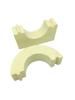 Yellow Polyurethane Air Conditioner Pipe Clamp with Copper Insulation, Seismic Support, C-Channel, and P-Channel Fastener.