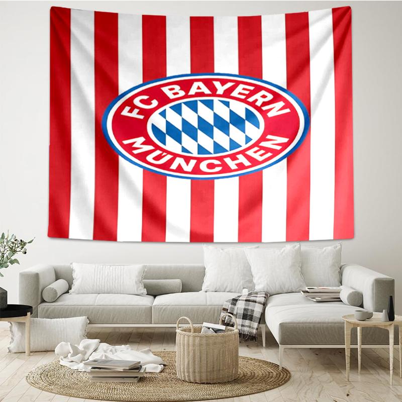 Bayern Munich Print Tapestry, Backdrop, Easy Setup, Ideal for Bedroom, Office & Living Room, with Aesthetic Wall Hanging Decor.