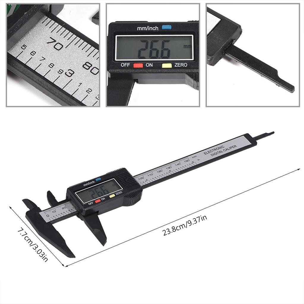 Digital Caliper with Extra Large LCD Screen for Measuring Inside Outside Depth Steps