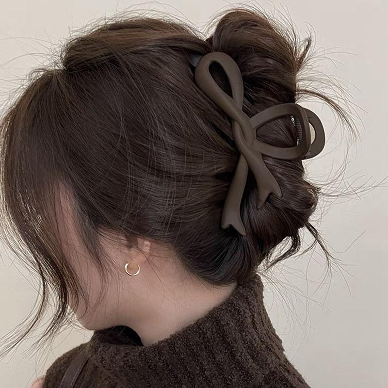 Новые винтажные заколки для волос кофейного цвета, модные простые геометрические заколки-банты в виде акулы, заколки для волос для женщин, аксессуары для волос, корейские головные уборы