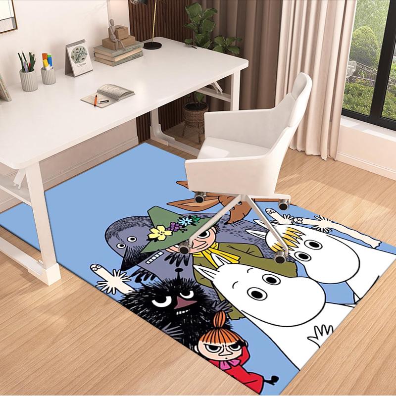 Moomin Family Adventure Carpet For Playroom Bedroom Living Room Sofa Home Decorkids Game Area Rug Nonslip Floor Mat