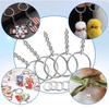 220Pcs Keychain Rings 1 Inch/25mm for Key Chain Rings with 100Pcs Jump Rings and 100Pcs Screw Eye Pins Bulk for DIY Craf