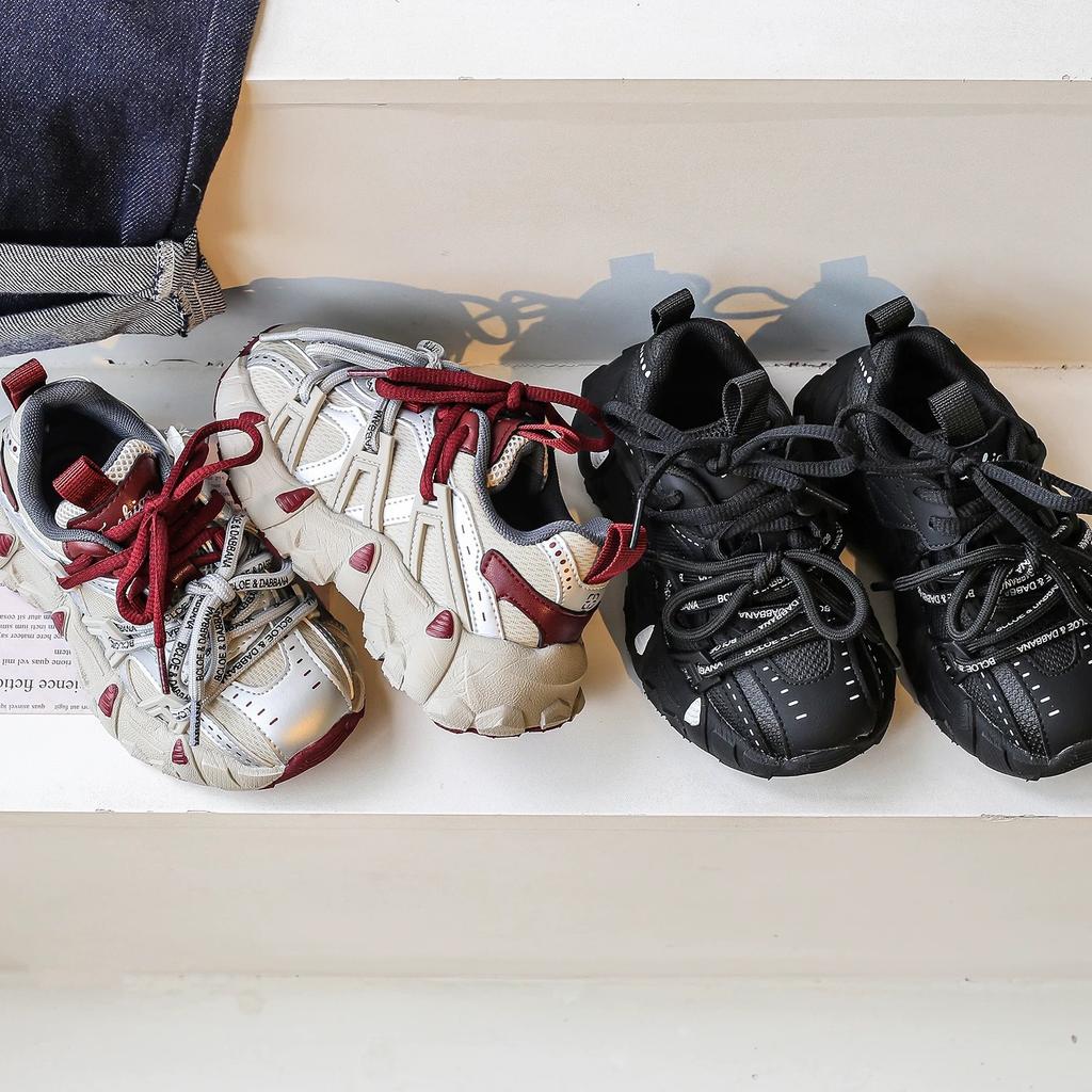 Angola Red Children's Shoes 2025 Spring and Autumn Soft-soled Girls' Sports Shoes Boys' Casual Dad Shoes Winter Velvet