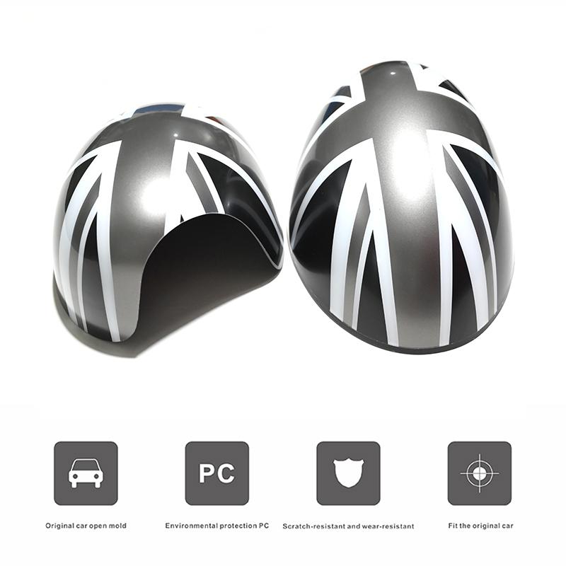 2pcs Manual Union Jack Fold Wing Mirror Caps Cover For BMW MINI COOPER R55 R56 R57 R58