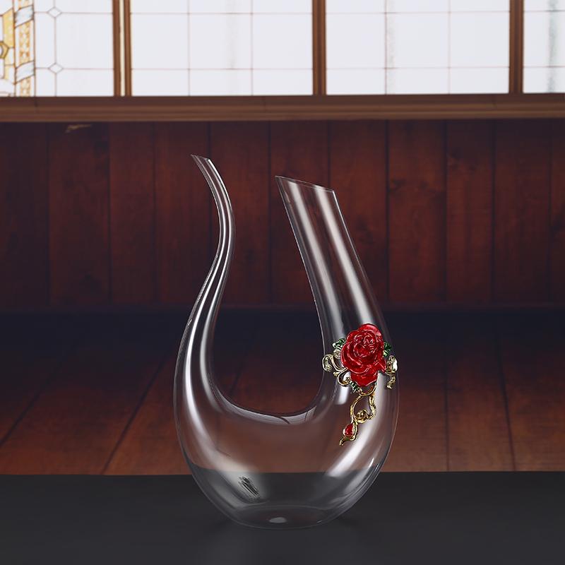 Металлический хрустальный бокал, набор бокалов для красного вина, графин, бутыль, диспенсер для вина, винный набор, барная посуда, барные наборы, посуда для напитков, изысканный подарок