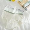 4Pcs Mid Waist Underwear for Women Letter Stripe Underpants Breathable Simple Briefs  Gifts