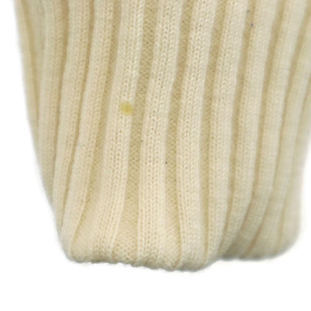 JEAN-PAUL GAULTIER Шерстяной свитер с длинным рукавом и высоким воротом 40 Белый трикотаж Женский Б/У