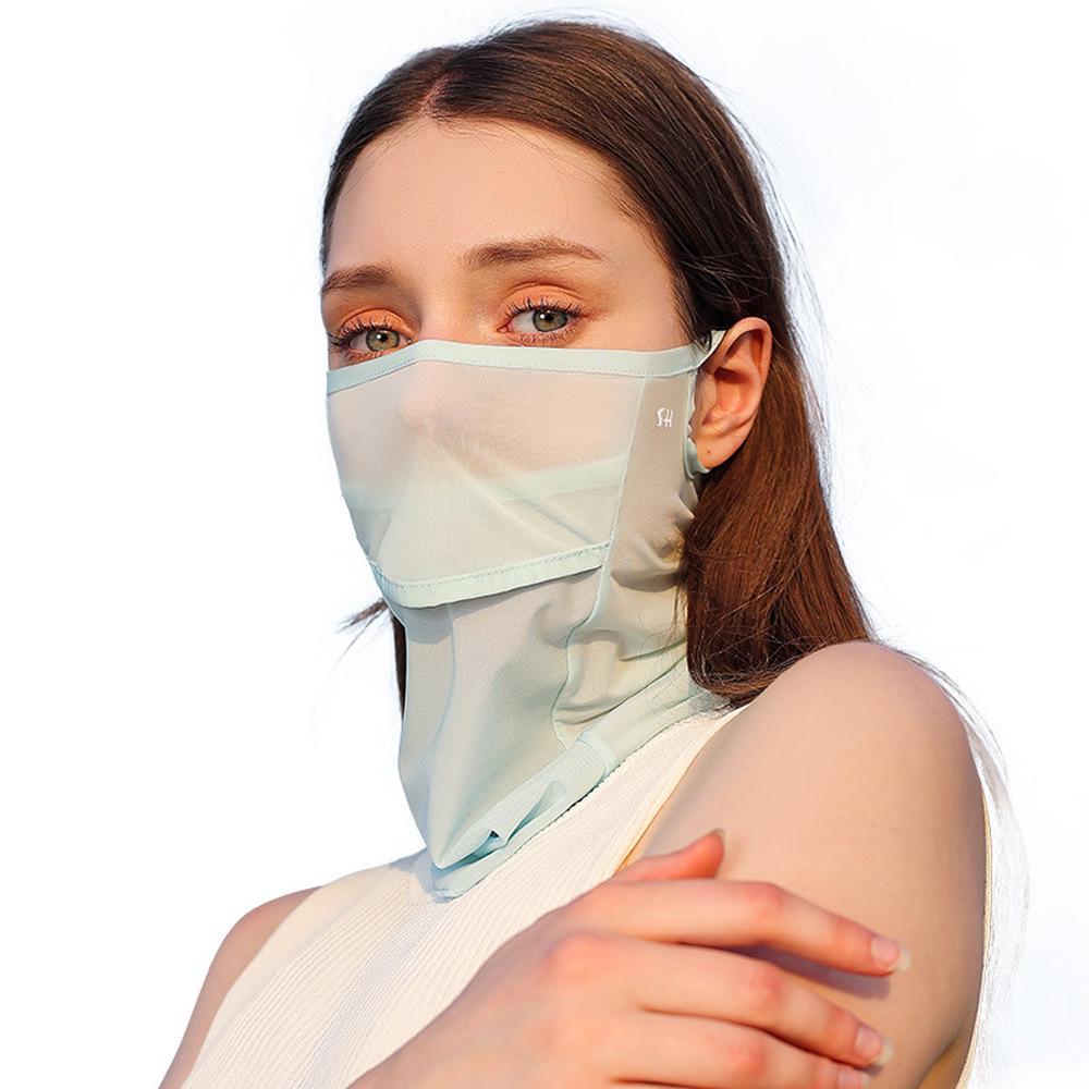 Женская дышащая летняя солнцезащитная маска для лица - Защита от УФ-лучей, Защита от комаров, Идеальна для улицы и гольфа