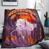 1PC The Last Unicorn Print Flannel Blanket, High quality Comfortable for All Seasons, Home Decor, Warmth and Comfort, Perfect for Christmas Gifts199