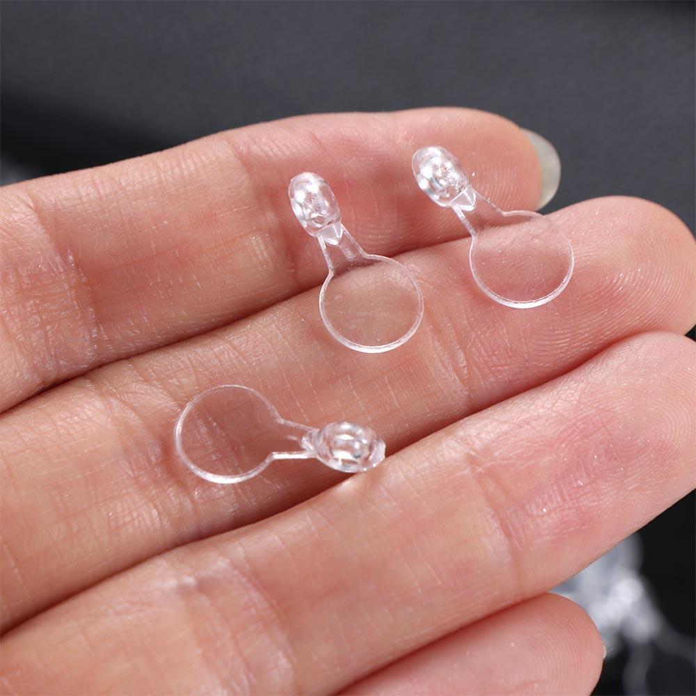 200 шт. Овальные приклеиваемые плоские дужки Прозрачный акрил Прозрачные подвески-кабошоны Дом