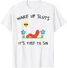 Просыпайтесь, шлюхи, время грешить Смешная футболка с мемом про животных