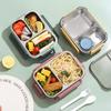 Stainless Steel Lunch Box Salad Box Lunch Container Adult Lunch Box With 3 Compartment Lunch Containers Large Capacity Lunch Box