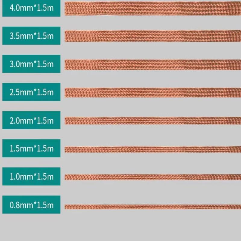 1Pcs Soldering Wick Tin Lead Cord Flux 1-4Mm 1.5/3Meter Desoldering Mesh Braid Tape Copper Welding Point Solder Remover Wire