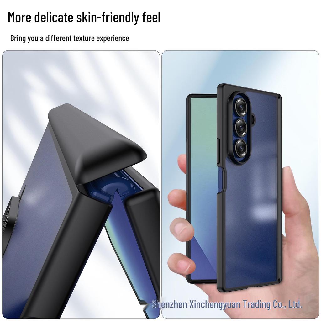 Магнитный противоударный чехол Samsung Z Fold7 - Полное покрытие, ощущение кожи, защитная петля