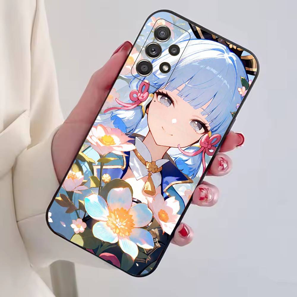 Чехол для телефона Genshin Impact K-Kamisato A-Ayaka для Samsung S25, S24, S21, S22, S23, S30, Ultra, S20, Plus, Fe, Мягкий силиконовый черный чехол