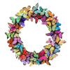 Artificial Butterfly Wreath Outdoor Decorative Welcome Wreath for Front Door Wall Window Spring