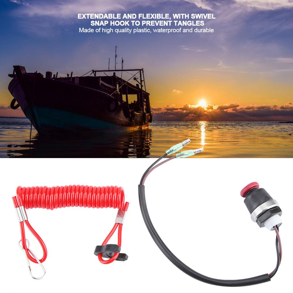 Outboard Engine Motor Kill Switch Safety Tether Cord for Marine Mercury Tohatsu