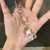 Cartoon Cute Transparent Bear Star Charms Keychain Pendant Sweet Keyring Bag Hanging Ornament Car Trinket Accessories Girly Gift