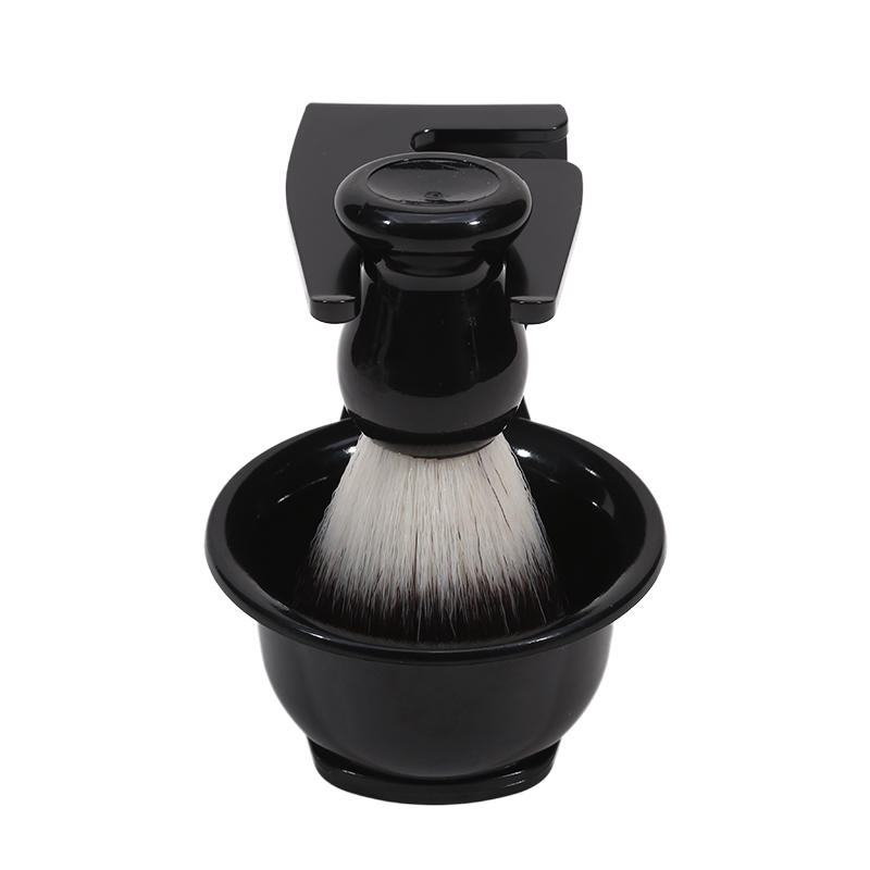 Набор из 3 мужских помазков для бритья с подставкой для щетки, инструменты для чистки и ухода за бородой, подарочный набор для бритья для мужчин