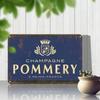 Винтажная жестяная табличка Pommeray с шампанским Ретро настенный декор 8x12 дюймов Водонепроницаемая