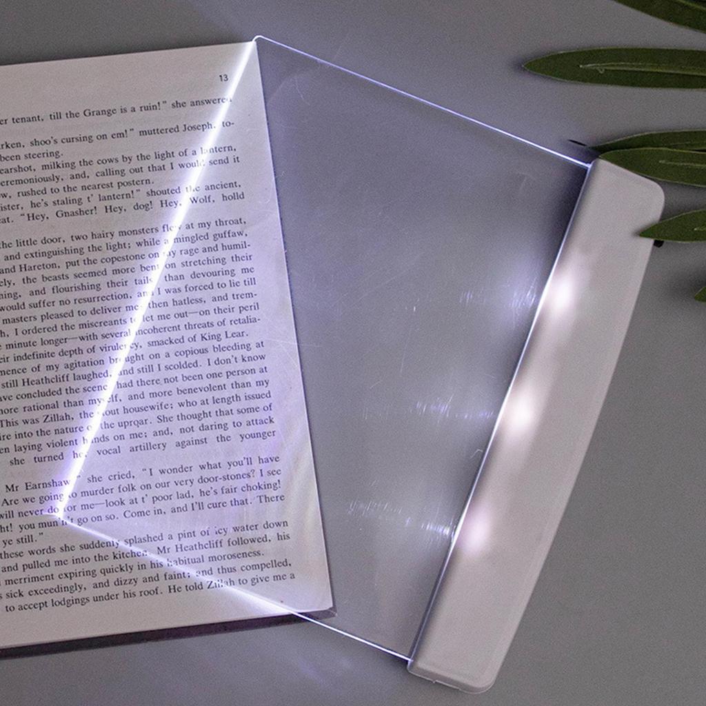 Плоская книжная лампа Портативный осветитель страниц Книжные лампы для чтения ночью для детей Женщин Мужчин Читателей Кровать Стол Прикроватная Тумбочка Спальня